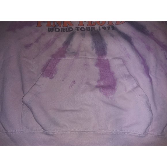Pink Floyd Tie Dye Sweatshirt Hoodie World Tour 1973 Perryscope Unisex Size 1X - Picture 3 of 7